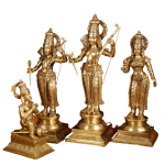 Pure Brass Large Ram Darbar Set | Lord Ram 27" with Divine Family | Superfine Temple Grade Collection | 46.17 kg Premium Sacred Art | Traditional Murti